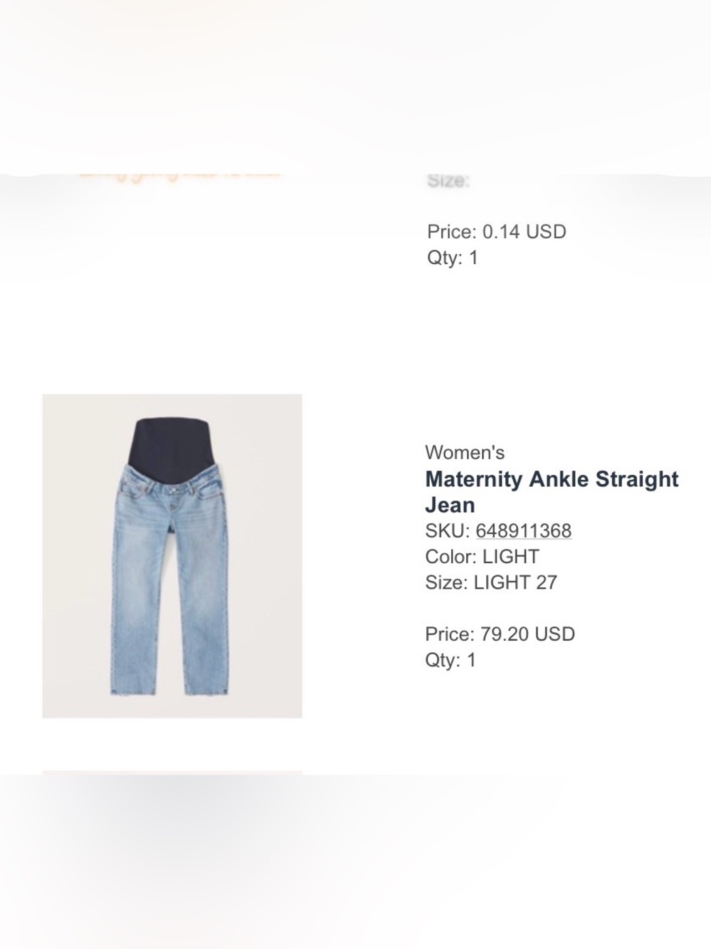 Abercrombie & Fitch Maternity Jeans Ankle Straight